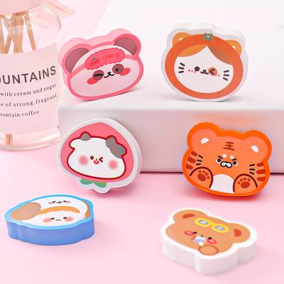 China Promotional Wholesale Cute Cartoon Rubber Eraser Animal Pencil Eraser Durable Gift For Kids Stationery School Supplies for sale