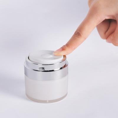 China New 15ml 30ml 50ml 100ml Cosmetic Luxury Press Airless Facial Massage Packaging Plastic Acrylic Airless Pump Cream Jar for sale