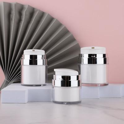 China 15g 30g 50g 100g Refillable Cosmetic Airless Pump Jar Personal Care Cream Jar Plastic Airless Luxury Cosmetic Bottle Airless Jar for sale