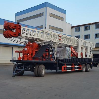 China Construction worksÂ  1000 meters trailer mounted water well drilling rig BZT1000 for sale