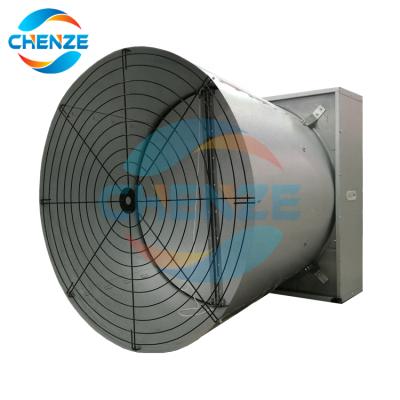 China Hotels butterfly cone fan/poultry farm cone fan/large air circulation fan with cone piece for sale