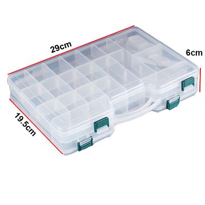 China Durable Safe-lock Double Side Seal Waterproof Lure Box Transparent Plastic Fishing Tackle Boxes for sale