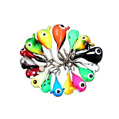 China Various Durable 5mm Patterns 0.25g-4.4g Tungsten Teardrop Ice Fishing Jig for sale