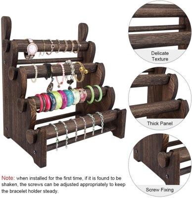 China Multi Function Wood Wooden Jewelry Display Shelf Wooden Rack for sale