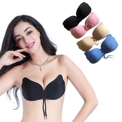 China QUIKI Seamless For Women Silicone Nipple Covers Push Up Adhesive Strapless Bra Invisible Bra for sale