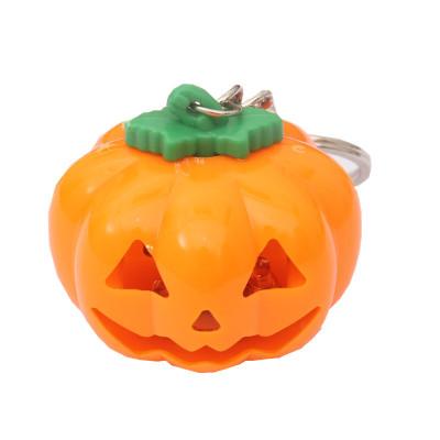 China Plastic Pumpkin Toy Pumpkin Style Halloween Key Indicator LED Key Chain for sale