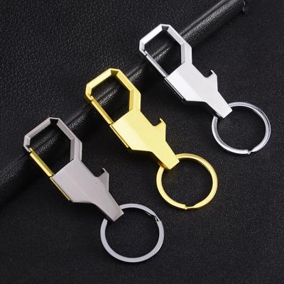 China Wholesale hot sale western style metal mute key chain with hook and bottle opener tool for sale