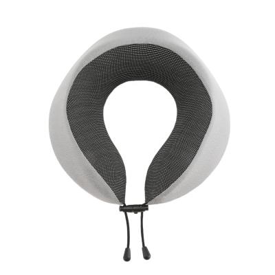 China Anti-Apnea Hnos Orthopedic Healthy Patent Gray Geometry Travel Neck Pillow Universal Neck Support Pillow for sale