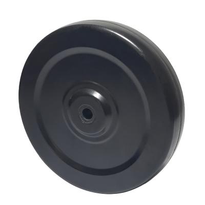 China Rigid Solid Rubber Wheel Platform Truck Caster Hard Rubber Wheel for sale