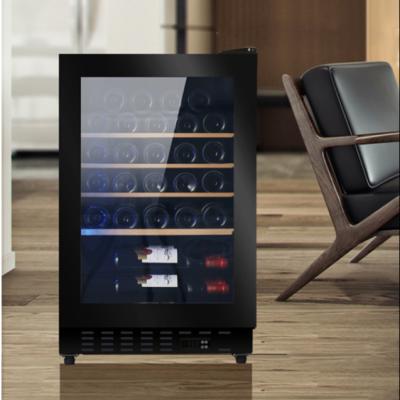 China Black COMPRESSOR MWC37-BG electronic control cabinet and glass door with handle handle cellar for sale