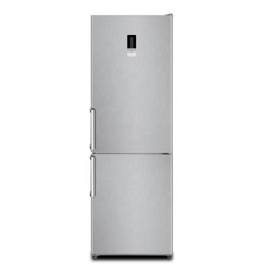 China COMPRESSOR 375WE Stainless Steel Double Door Household Fridge Refrigerator For Home for sale