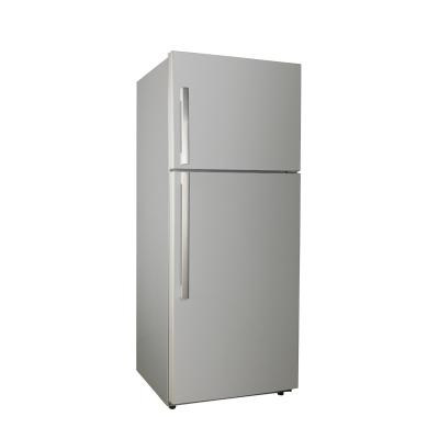 China COMPRESSOR 430L External Handle Stainless Color No Frost Two Door Household Fridge for sale