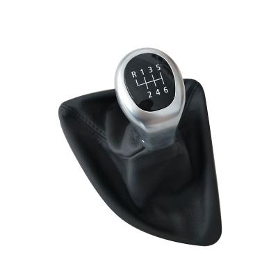 China Factory sales high quality and real leather cheap ABS car auto gear shift knob with leather boot for 1 series E81 E82 E87 E88 for sale