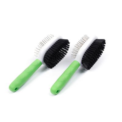 China 2023 Pet Comb Self-Cleaning Sustainable Deshedding Dog Sweep Cat Clean Hair Needle Comb Brush for sale