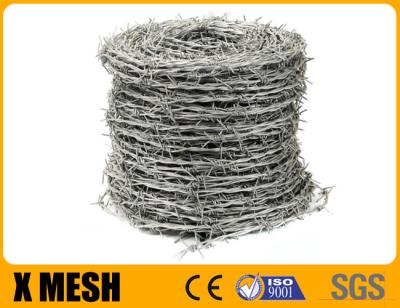 Cina Galvanized Barbed Wire With Four Barb Type Reverse Twist High Tensile For Military Security in vendita