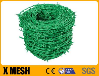 Cina PVC Coated Barbed Wire With 200m Length Coil Green Color For Boundary Protection in vendita