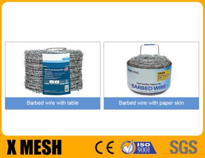 中国 Reverse Twist Hot Galvanized 14 Gauge Barbed Wire With 100m Long Coil High Tensile 販売のため