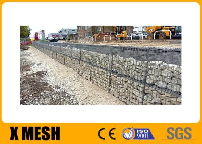 China Aperture 60x80mm Galvanized Gabion Wire Mesh 4×1×1m Preventing Rock Breaking for sale