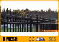 China 5ft High 8ft Width Security Metal Fencing Dupont Vinyl Coated Black Color for sale