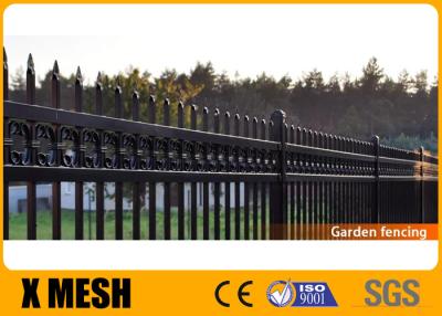 China 5ft High 8ft Width Security Metal Fencing Dupont Vinyl Coated Black Color for sale