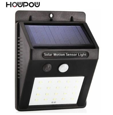 China HOWPOW Polycarbonate Waterproof 20 LED Solar Power PIR Motion Sensor LED Light For Outdoor Pathway Garden Wall for sale