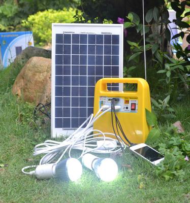 China Hot Sale 10W Home Solar Lighting Power Kit Solar Light System Home for sale