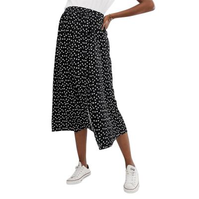 China Anti Allergy Button Front Printing Midi Skirt Maternity Chiffon for sale