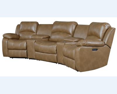 China Factory Wholesale Luxury Modern Leather Home Cinema Recliner Sofa Set (Other) Adjustable for sale