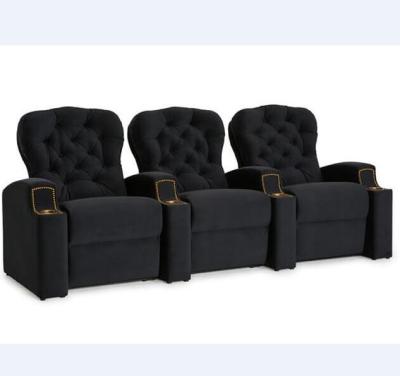 China (Other) 3+2+1 adjustable popular fabric living room cinema recliner sofa with cup holder for sale