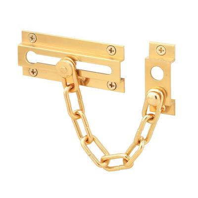 China Modern Polished Brass Gold Construction Slide Bolt Security Door Chain for sale