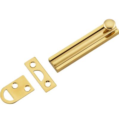 China Gold Modern High Quality Bolt Safe Brass Sliding Door Bolt Latch for sale