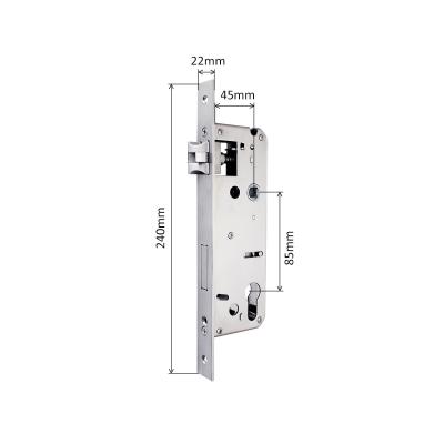 China Easy installation and durable 3585 4585 6085 mortise lock body for smart aluminum door lock for sale