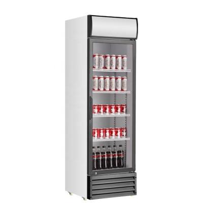 China Hot Selling Hotel 360l Single Door Vertical Beverage Freezer Display Refrigerator for sale