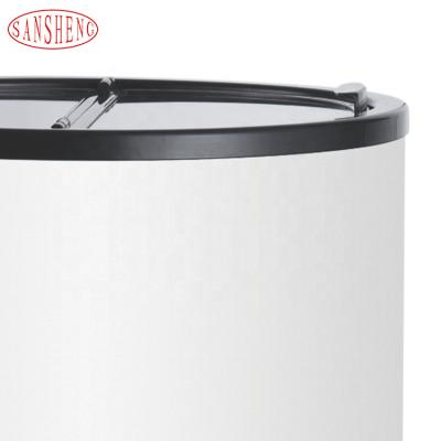 China Other Cooler 85L Tempered Glass Lid Drink Barrel Commercial Box Refrigerator for sale