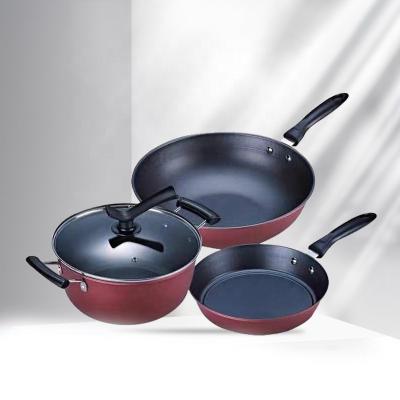 Chine 6 morceaux de Cookware rouge de fonte ont placé les pots antiadhésifs de soupe pour la cuisine à vendre