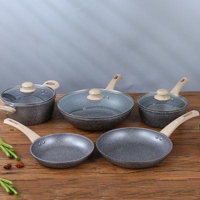 Chine Diverse pierre de Grey Kitchen Cookware Sets Maifan de modèles avec l'anti poignée de la chaleur à vendre