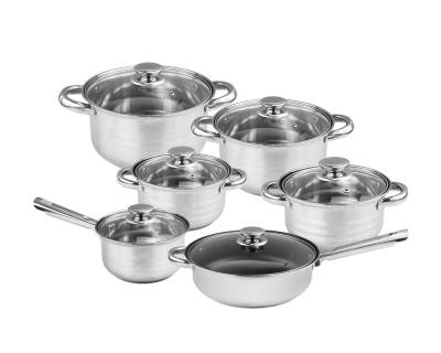 Chine Le Cookware d'acier inoxydable du restaurant 12pcs a placé le logo adapté aux besoins du client à vendre