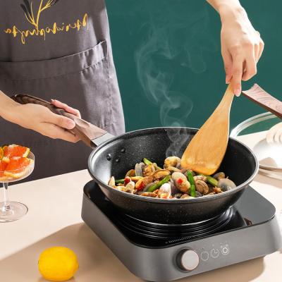 Chine 30 / wok en aluminium Pan With Lid de bâton de Cookware de cuisine de 32/34Cm non à vendre