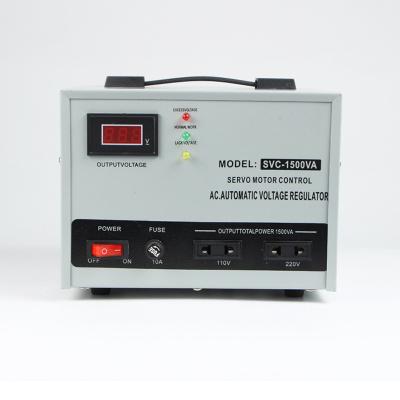 China SVC Socket Type LED 1000VA 1000VA 1500VA Single Phase Voltage Stabilizer With 4 Output Sockets for sale