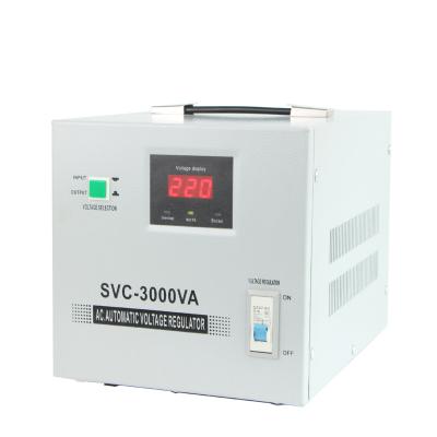 China SVC Single Phase 3kva 220v 230V 240V 50HZ 60HZ Automatic Relay Control AC Voltage Regulator/Stabilizer for sale