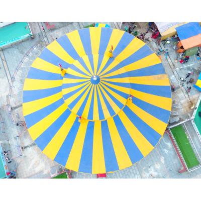 China Commercial Circus Troup 30m Tents Round Dome Polygon Marquee With Print for sale