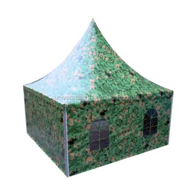 China Aluminum Emergency Pagoda Tent 5x5m Camouflage Tent 5x5m Military Emergency Army Gazebos for sale