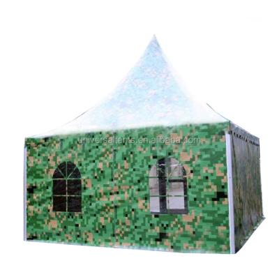 China Waterproof Emergency 5x5 Camouflage Pagoda Tents Gazebo Marquee For Military Army for sale