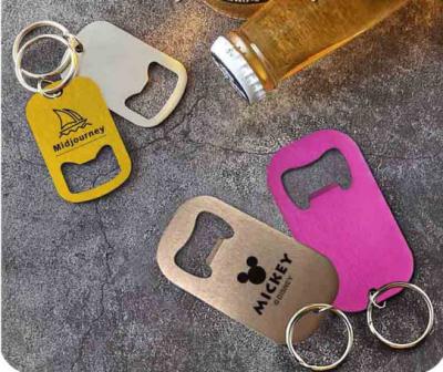 China China Customized Logo Brand Mini Portable Pocket Metal Bar Tools Bottle Opener for sale