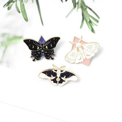 China Any Soft Moth Butterfly Brooch Denim Bag Trend Badge Jewelry Pin Badge for sale