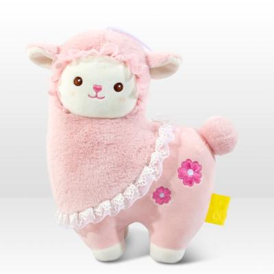 China 23cm Alpaca Doll Short Plush Toy Cute Lamb Pillow Birthday Christmas Company Event Gift Customized for sale