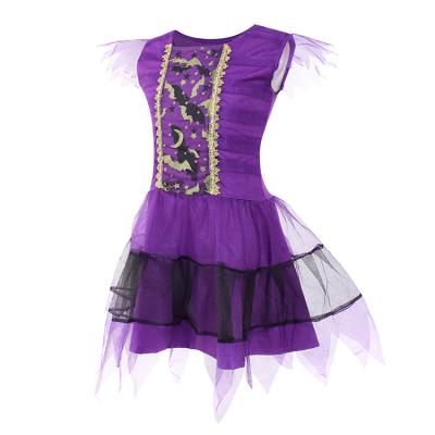 China Lovely Soft Cute Kids Party Summer Dresses Soft Purple Dress Performance Wear Halloween Costumes Dance Clothing Performance Wear for sale