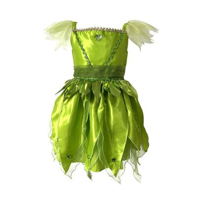 China Soft Prom Dress For Kids Dress Kids Polyester Pixie Dance Wear Durable Soft Green Performance Wear Led Dance Dress for sale