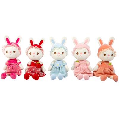 China 45cm Rabbit Bunny Blanket Colorful Plush Doll Zodiac Auspicious Toys Children's Day Gift Birthday Christmas Gift for sale