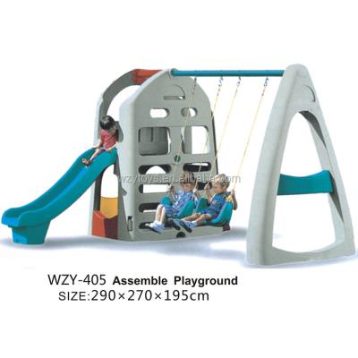 China Popular Plastic Playground Kids Garden Playground Swing And Slide for sale